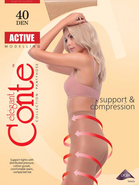 Колготки Conte ACTIVE Nero (черные) 40den